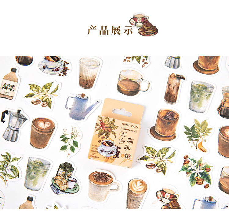 46pcs/set Stiker Amplop Afternoon Tea Shop Untuk Dekorasi Komputer