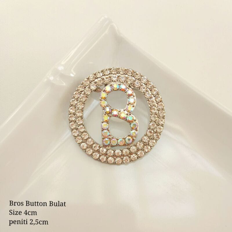 Bros Buttonscraves / Bros Ala Buttonscarves  / Bros Button / Buttonscarves Brooch / Orderinkuy Bros-Button Bulat Silver