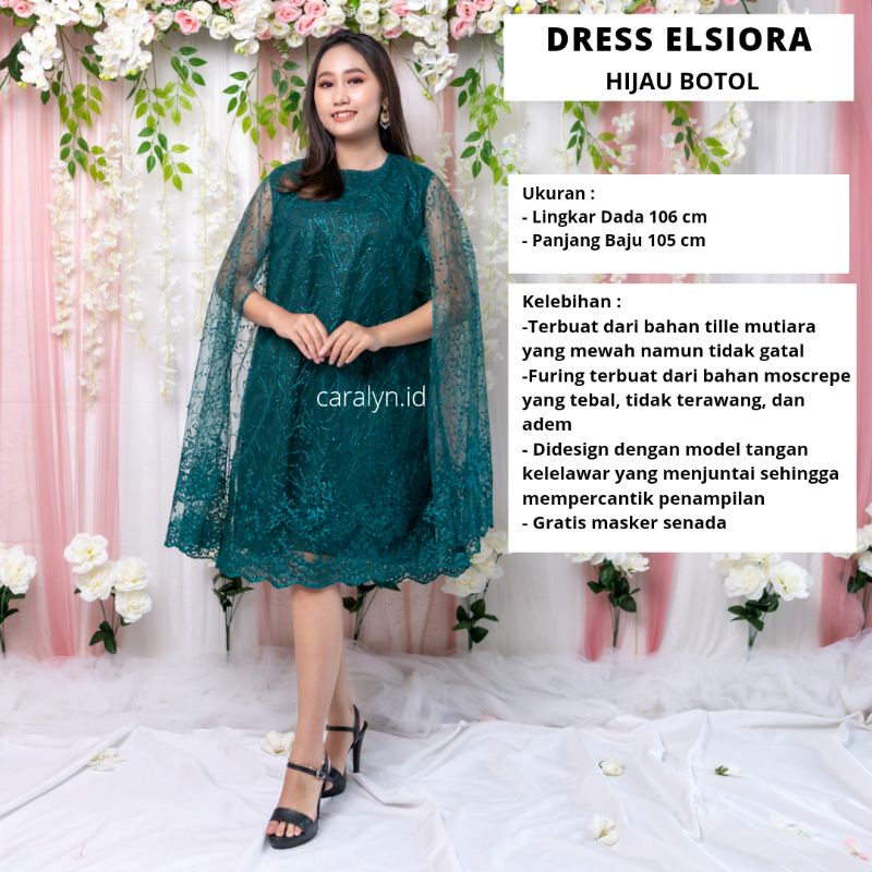 DRESS KONDANGAN WANITA DRESS BRUKAT ELSIORA