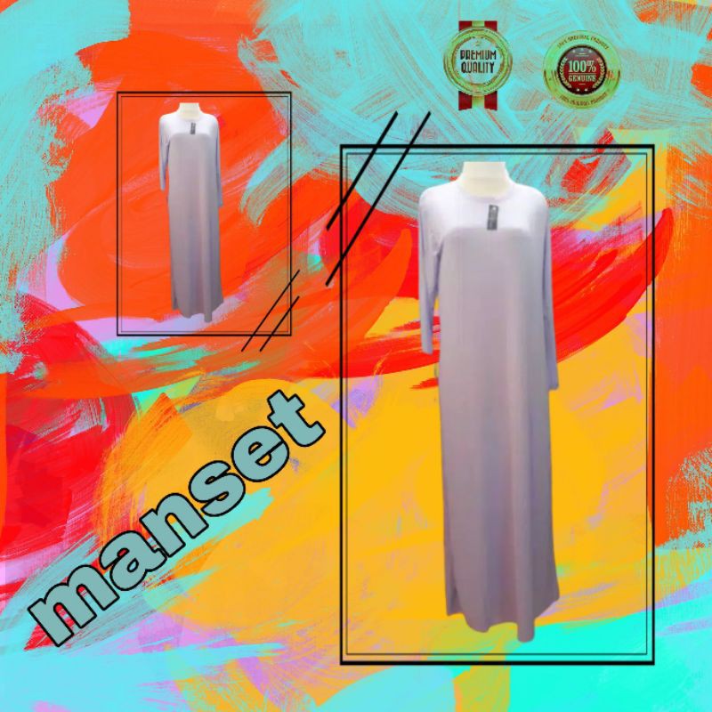 Manset Kaos Polos Lengan Panjang Inner Dress