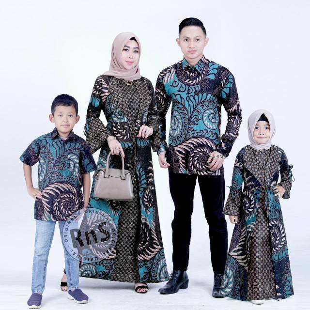 COUPLE JESSY PUSER HIJAU TERBARU • KERAH JAS BERBUSA • Couple Keluarga • Couple Batik Sarimbit Batik