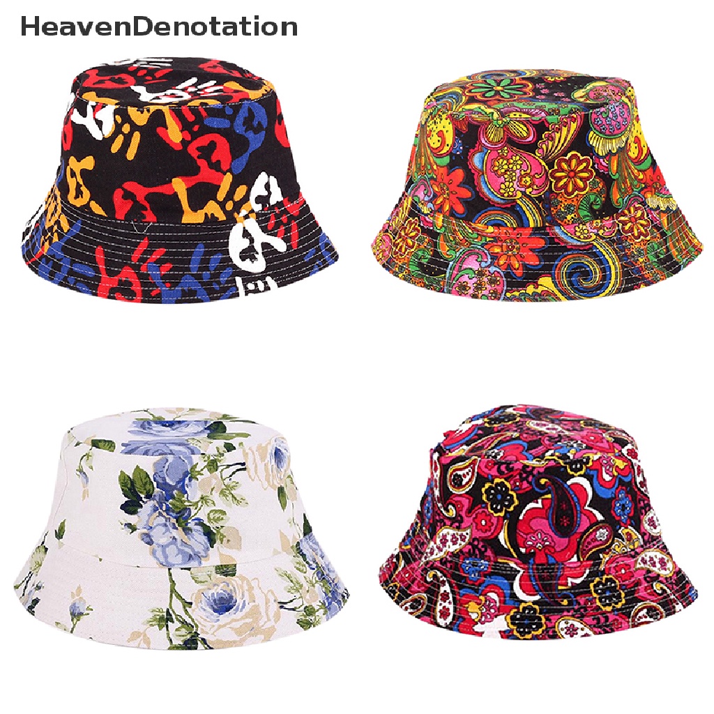 [HeavenDenotation] New Unisex Men Women Boonie Hunting Fishing Outdoor Cap Floral Bucket Sun Hat