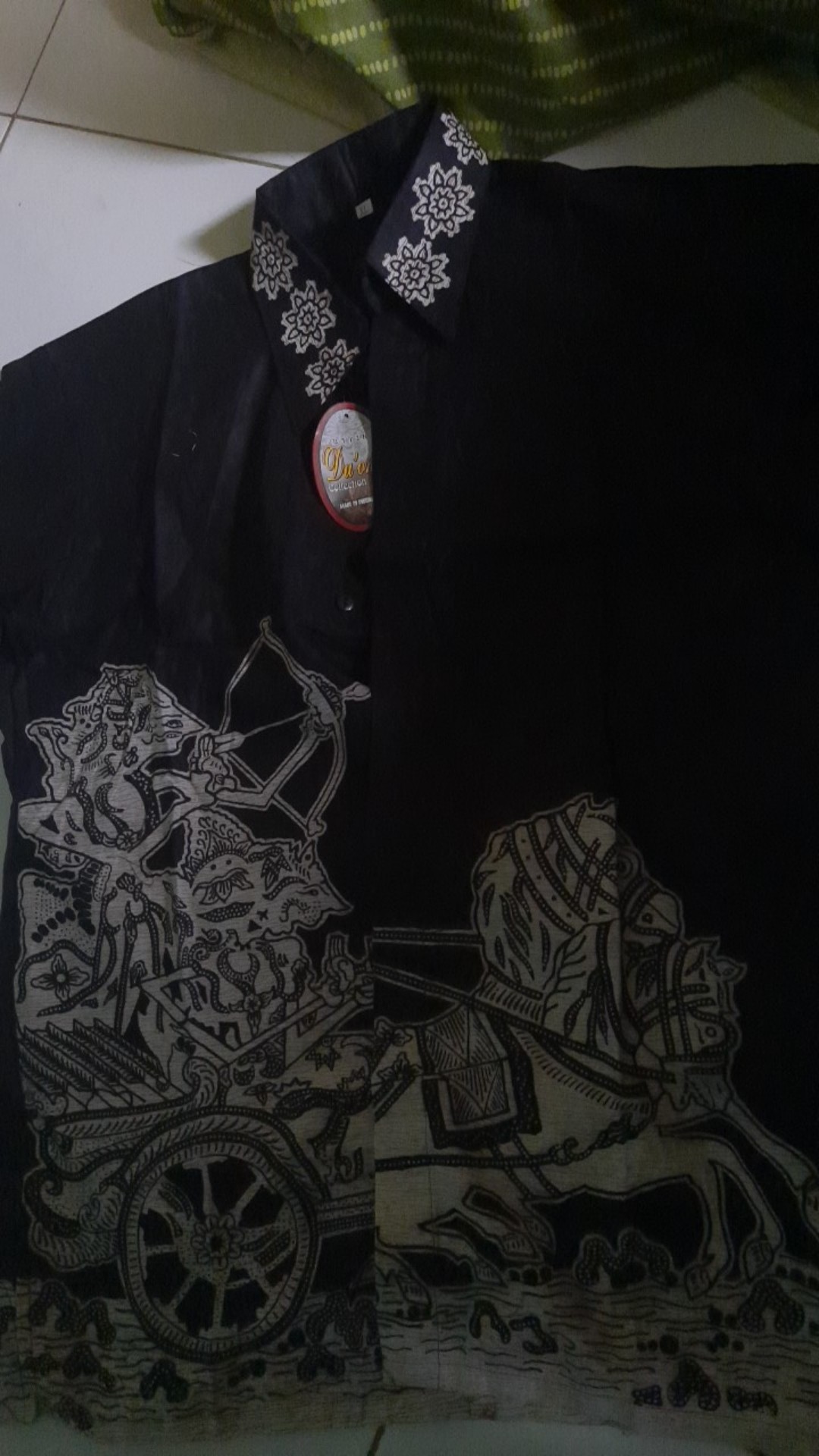 Tey-17 Batik Pria Asj Sa Hrb026 Kenongo Kemeja Batik Panjang Pekalongan Padi M L Xl Sogan Tulis