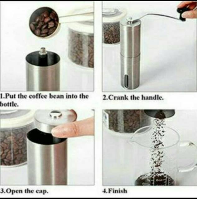 Handy coffee grinder stainless , Gilingan kopi FG99  manual Ceramic