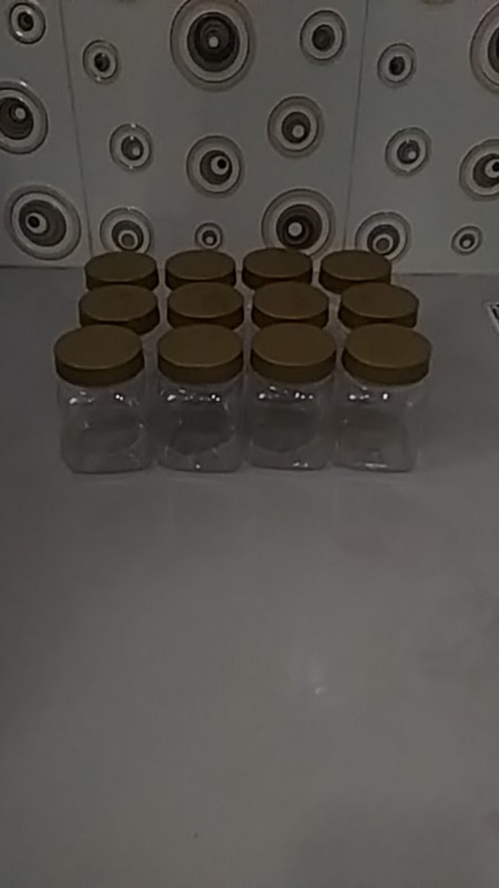 Toples Jar Plastik Tebal  210ml Untuk Selai Permen Jelly Coklat Kotak Murah Bagus Tebal Unik Lebaran