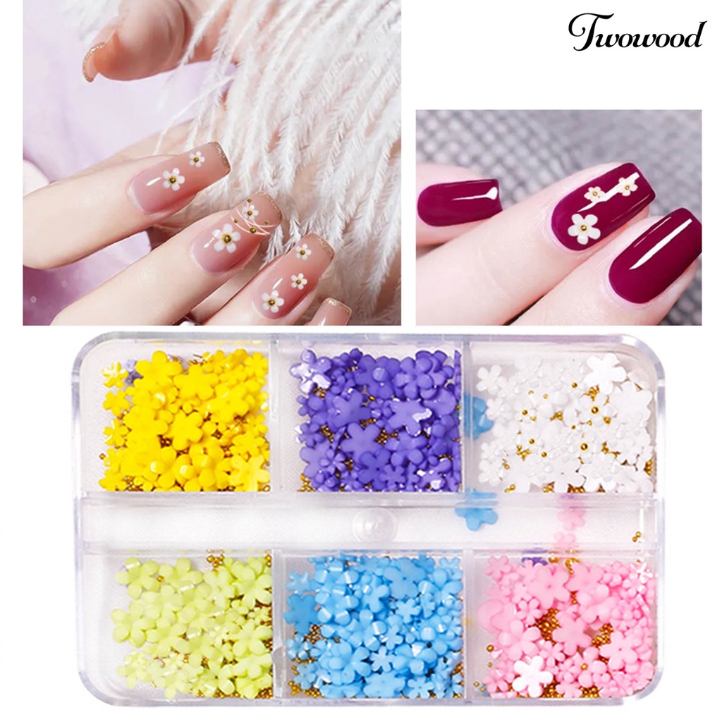 Ornamen Bunga 3D Untuk Dekorasi Nail Art Charms