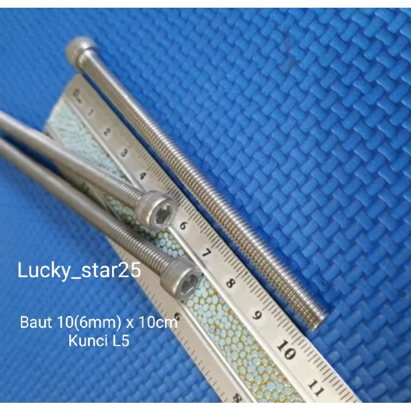 Baut L Stainless 6mm x 10cm