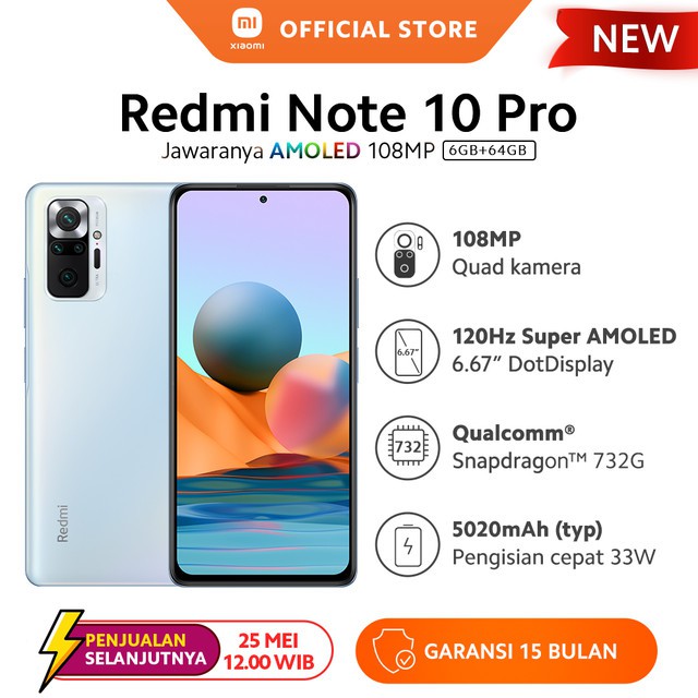 Xiaomi Redmi Note 10 Pro (6GB+64GB) AMOLED 6.67