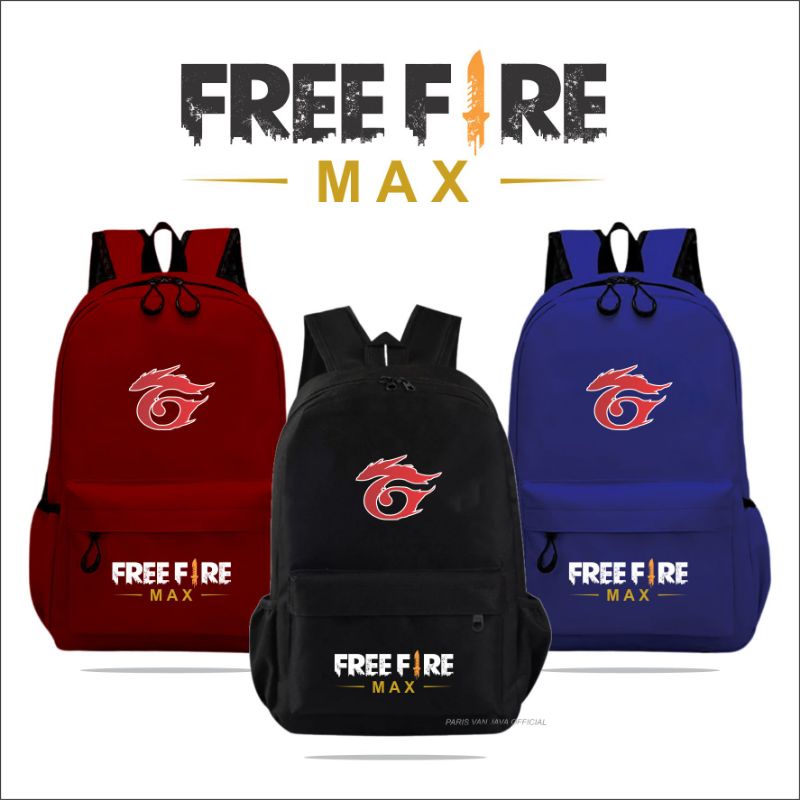 Tas FF anak laki laki Sekolah Backpack Kids Free fire MAX garena Premium PVJ