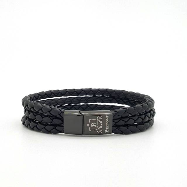 GELANG KULIT ASLI BELMONT BELTION BLACK