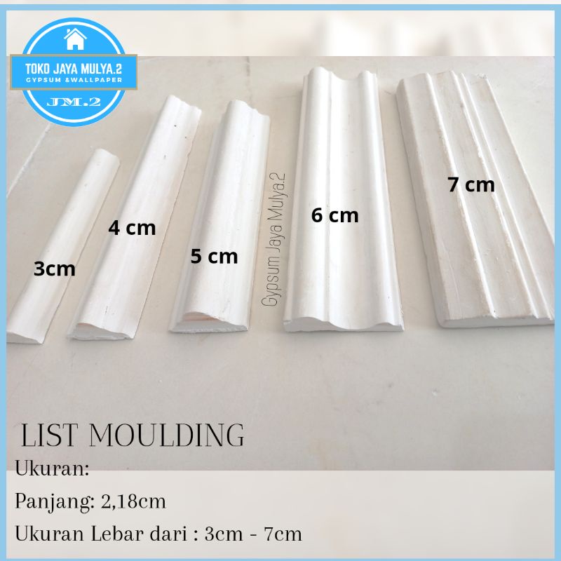 LIST GYPSUM WALL MOULDING UKURAN ( 3CM & 4 CM) JAYA MULYA2