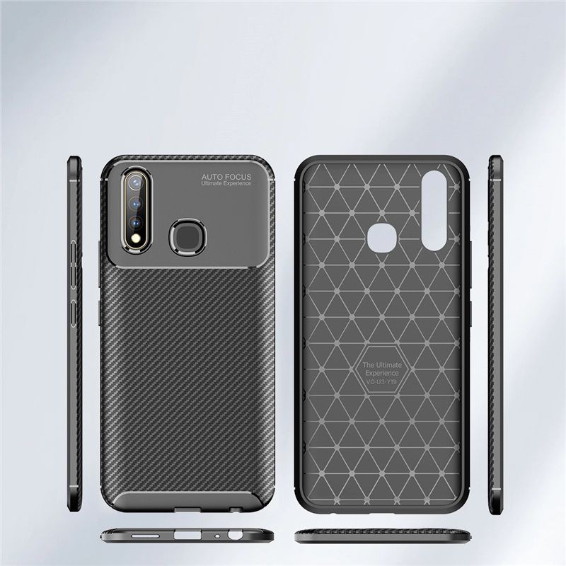 Case VIVO Z1 PRO Softcase Carbon - Case Auto Focus TPU Slim Fit Casing Karbon Delkin Original