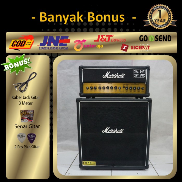 {AudioStore} Ampli Gitar Marshall 2 Input Head Cabinet  - Head Cabinet Tanpa Kayu Berkualitas