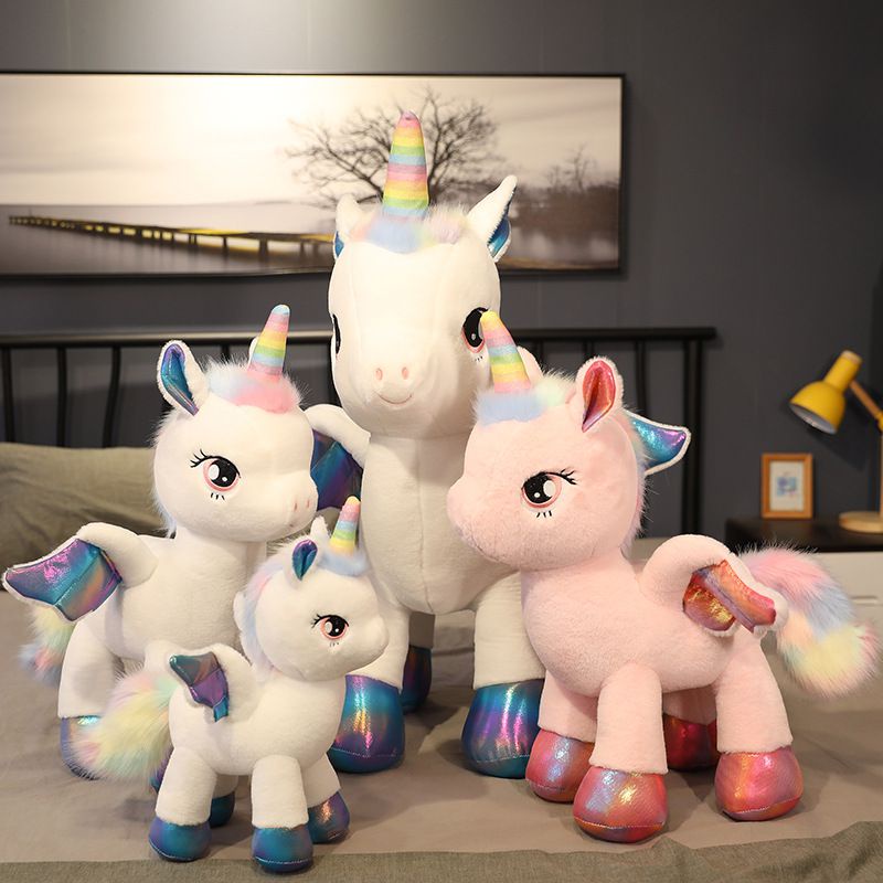 Rainbow Unicorn Plush Toys Soft Cute Stuffed Dolls Kids Girls Accompany Gift