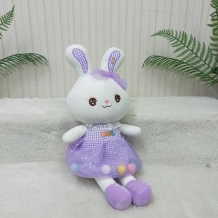 Boneka Rabbit/Kelinci Dress Rok Pom Pom - Mainan Boneka