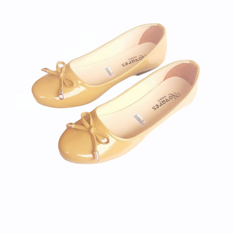 FLATAHOES SEPATU WANITA BALET PREMIUM GLOSY NS0418-Kunyit
