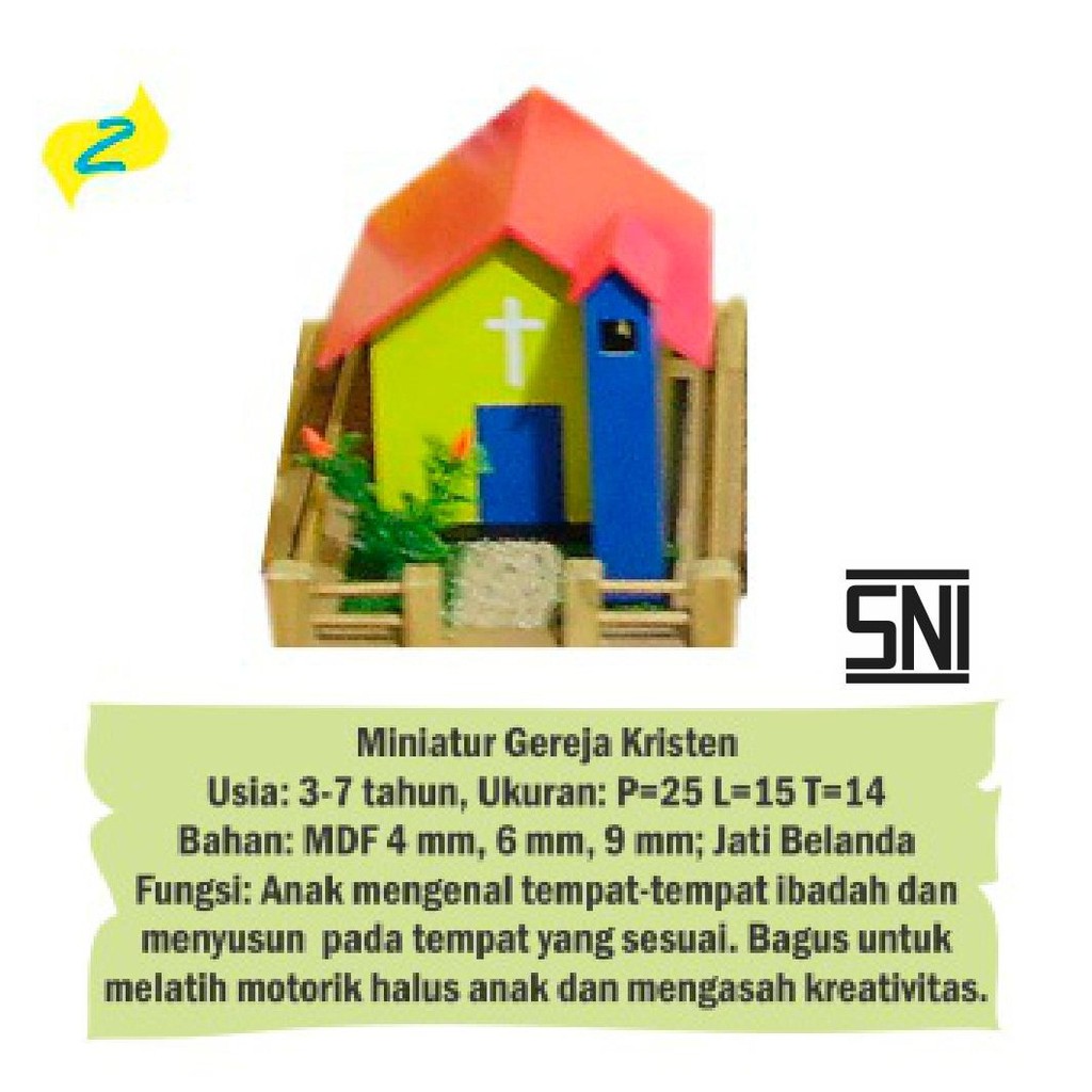Alat Peraga Edukatif - Miniatur Gereja Kristen