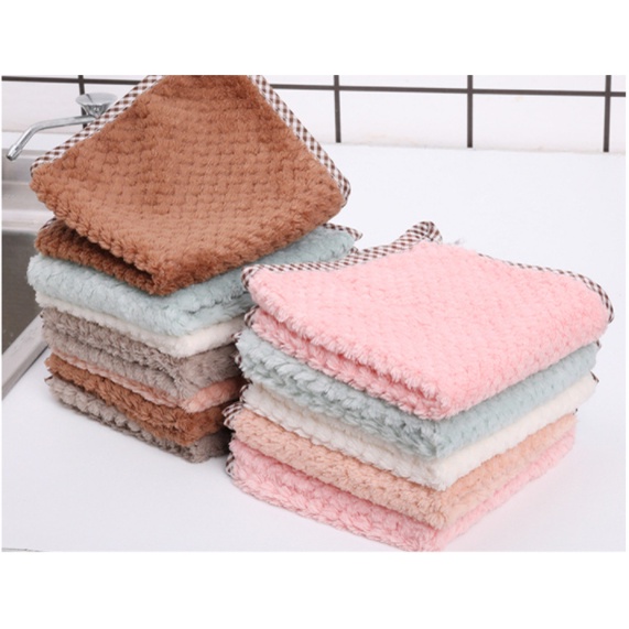 [TULALA SHOP]KAIN LAP MICROFIBER DAPUR LAP CUCI PIRING GELAS CORAL FLEECE/KAIN LAP PIRING ANTI MINYAK TEBAL