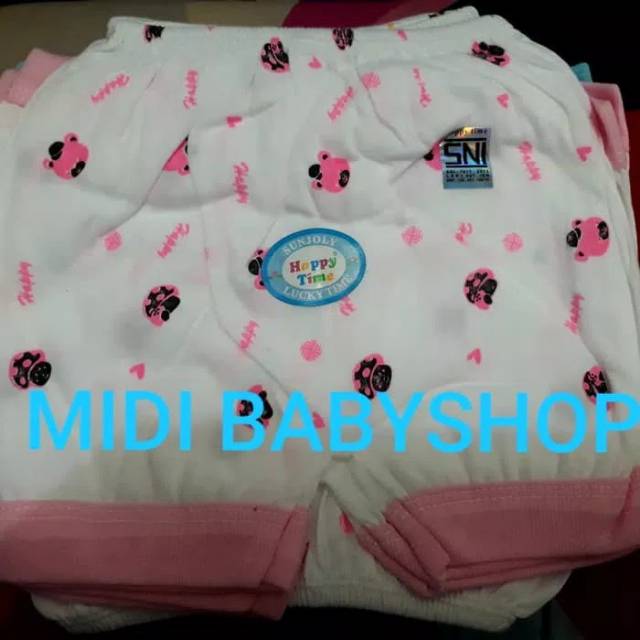 1 Lusin / 12 pcs Celana pendek bayi ( Happy time )