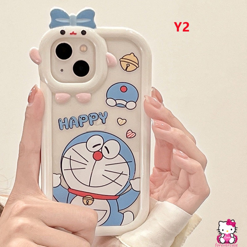 Soft Case Bumper Motif Kartun Hello Kitty Doraemon Untuk IPhone 7 8 Plus 13 11 12 Pro MAX 6 6S XR X XS MAX SE 2020