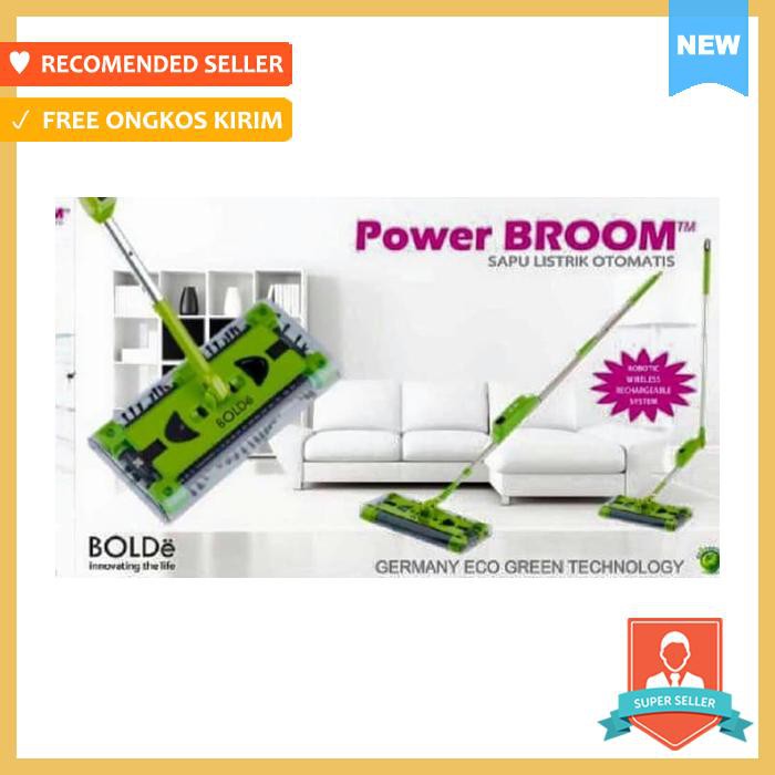 power broom bolde original sapu elektrik dengan baterai rechargeable