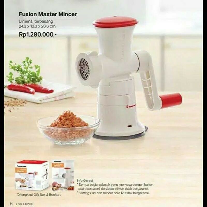 TUPERWARE MINCHER / GILINGAN DAGING ORIGINAL TUPERWARE