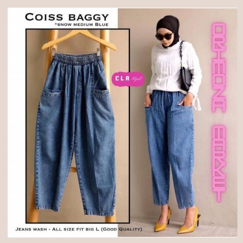 CELANA WANITA COIS BAGGY JEANS JUMBO