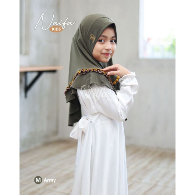 COD ✔️ Alfasa Hijab Bergo Naifa Kids | Kerudung Anak | Jilbab Instant | Bergo Daily