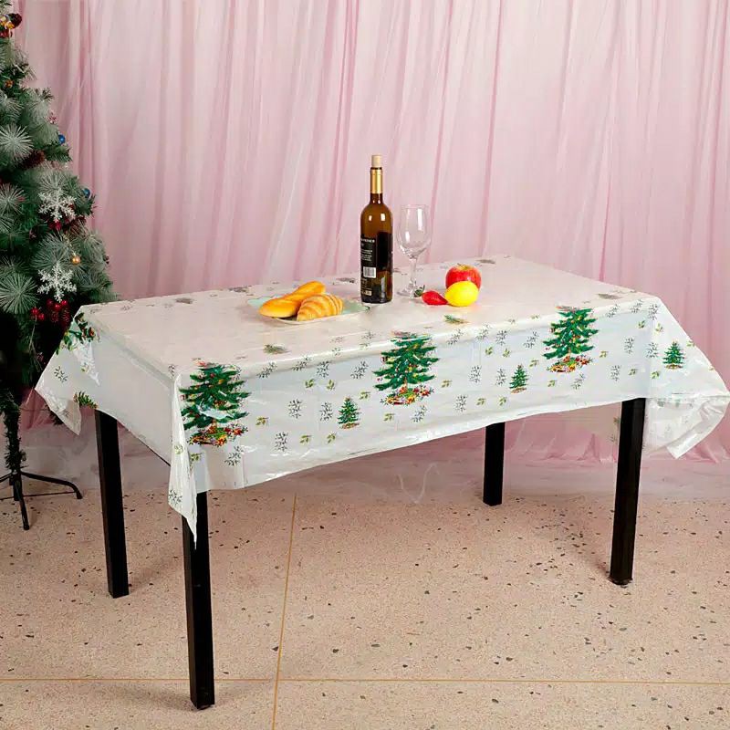 Taplak meja motif natal table cloth santa clouse pohon natal