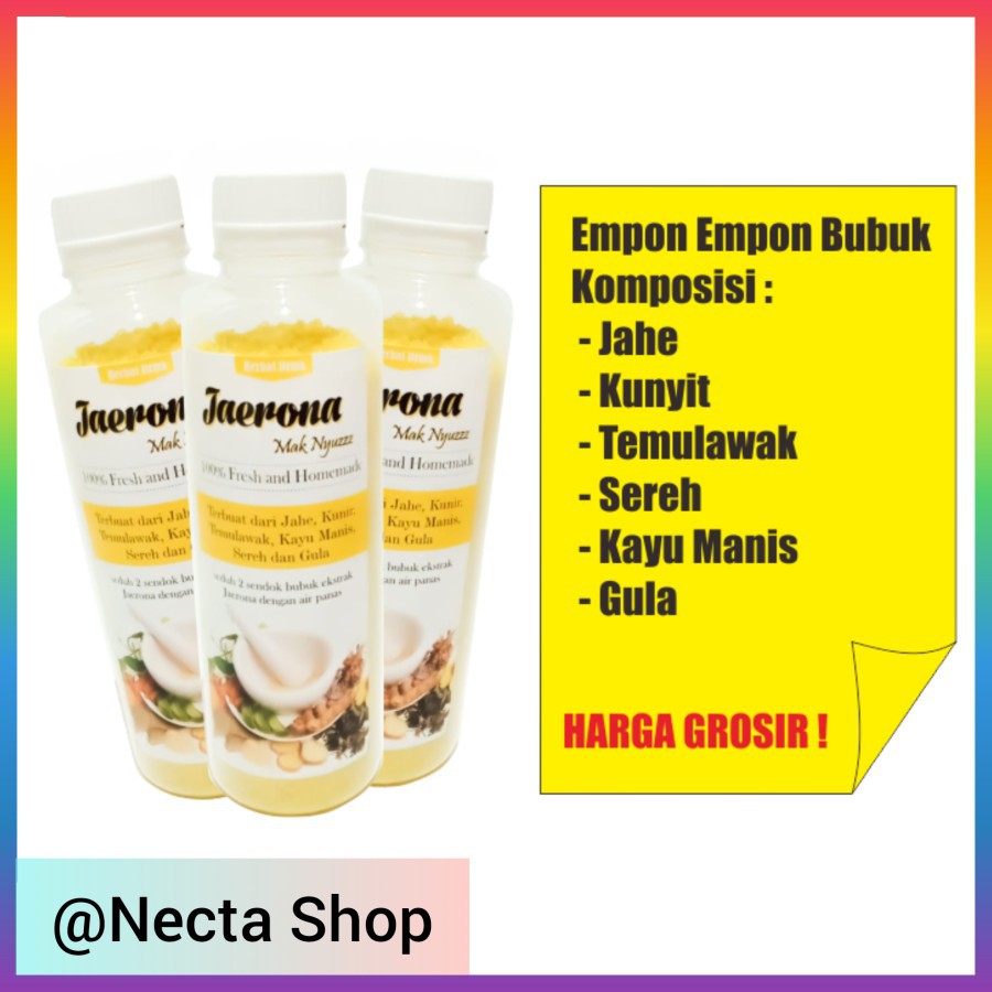 

JAERONA Minuman Segar Empon Empon Temulawak Ekstrak Herbal Alami