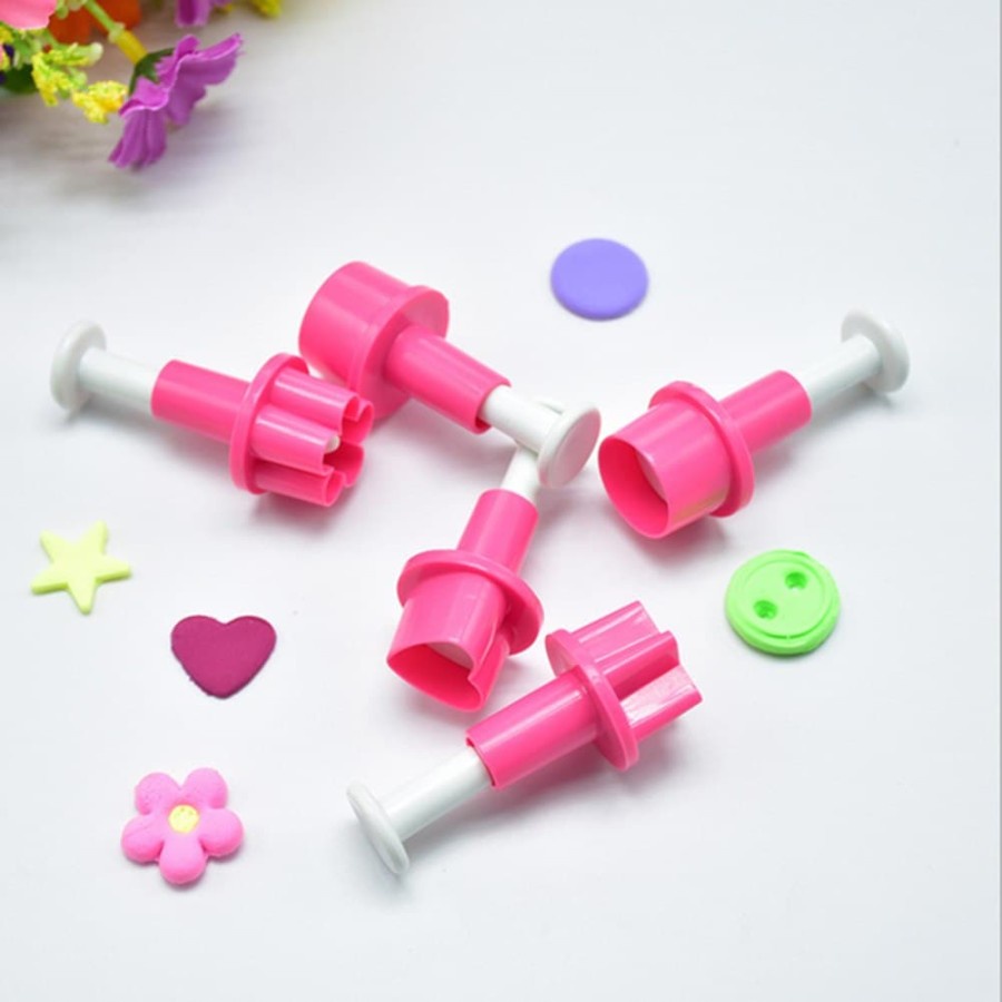 Fondant Plunger Cutter - Lima Bentuk Cetakan Fondant (5pcs)