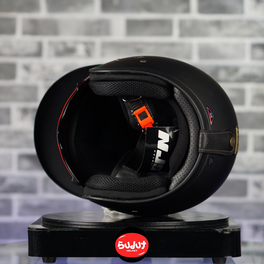 Helm NJS NX-2 NX2 Original Dewasa Premium Retro Inner Visor Paket Kaca Datar Atau Cembung-4