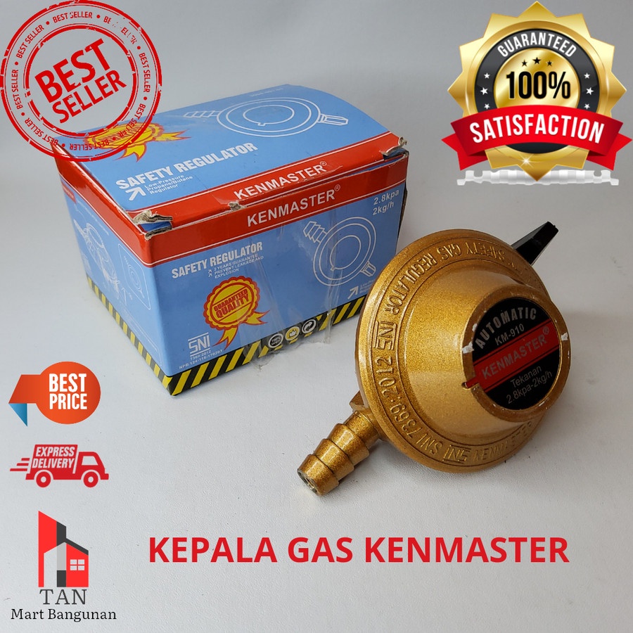 Kenmaster Kepala Regulator Gas LPG Kepala Elpiji MURAH + Meter