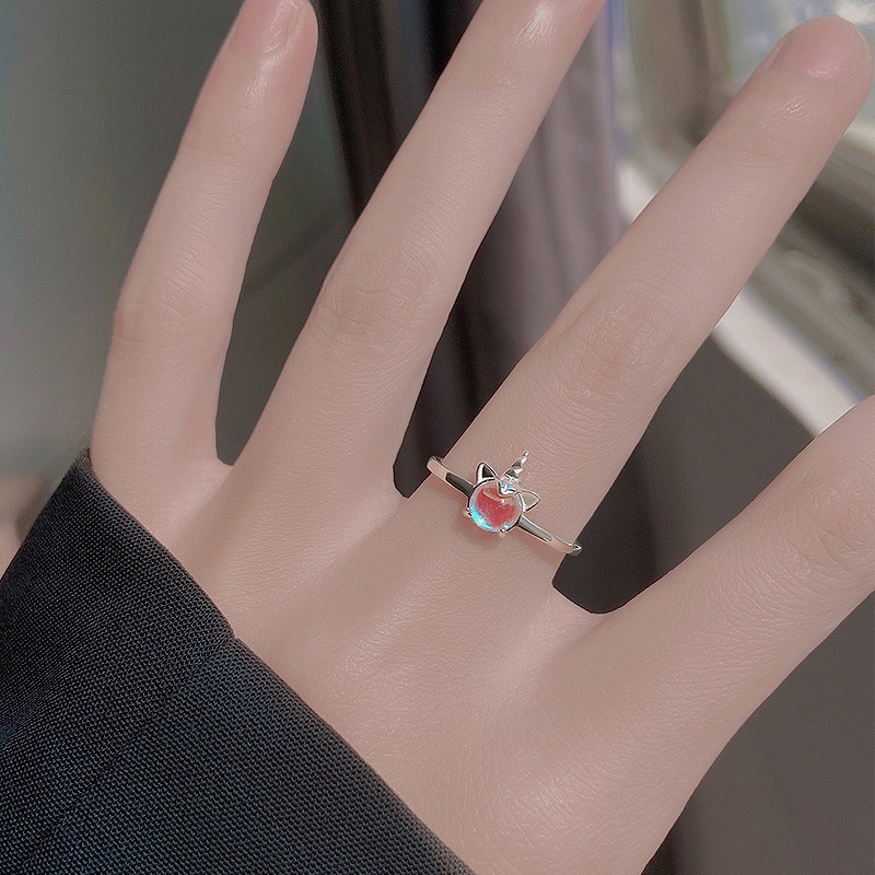 Cincin Model Terbuka Bahan 925 Silver Hias Kristal Zircon Gaya Korea Adjustable Untuk Wanita