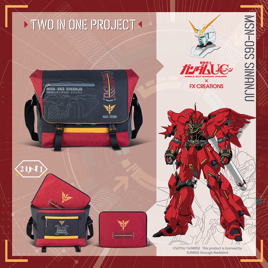 GUNDAM x FX CREATIONS Messager Bag Set GUC76183 SINANJU