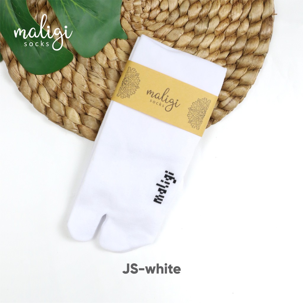 Kaos Kaki Jempol Panjang / Maligisocks / kaos kaki polos/ JL- Cream-WHITE