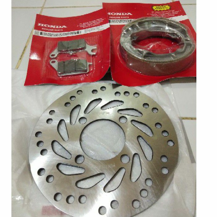 KVY/KVB Paket Hemat Piringan Cakram +Kampas Rem Depan Belakang Beat fi Beat pop Vario 110fi Vario 12