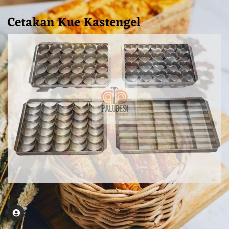 Cetakan Kue Kastengel Motif Bulan Sabit, Hati, Persegi Dan Bulat / Cetakan Kue Kering 02 Jumbo