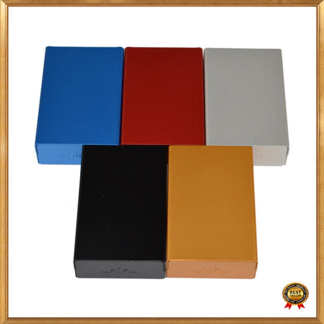 Dijual Laifu Kotak Bungkus Rokok Elegan Aluminium Slider Cigarette Case - ZR006 - Black Murah