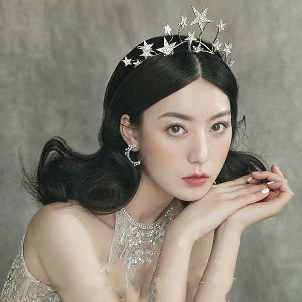 Needway Gaya Korea Mahkota Hairwear Peri Pengantin Lucu Perhiasan Fashion Pernikahan Aksesoris Rambut