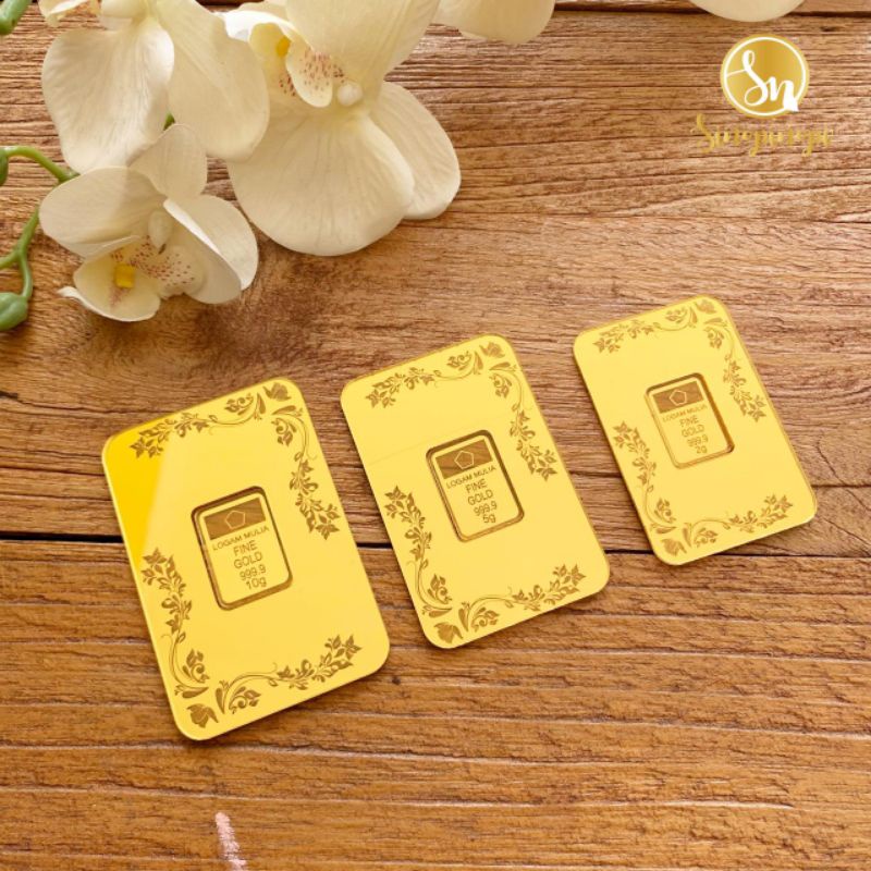 WADAH UKIR COVER REPLIKA  EMAS MIROR GOLD | HIASAN KARTU UKIR LOGAM MULIA UNTUK RING BOX KOTAK CINCI