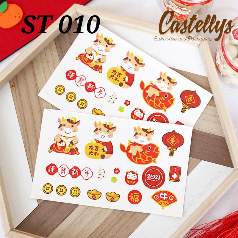 

Sticker Stiker ST 010 Label Hampers Packaging Kue Imlek Sincia CNY