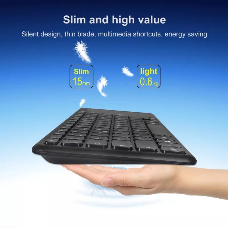 Keyboard Wireless Slim Touchpad Trackpad Multi Function