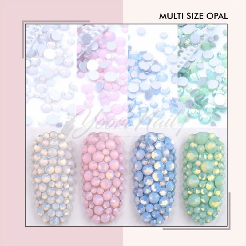 Multi size opal rhinestones accesories nail art rhinestones art