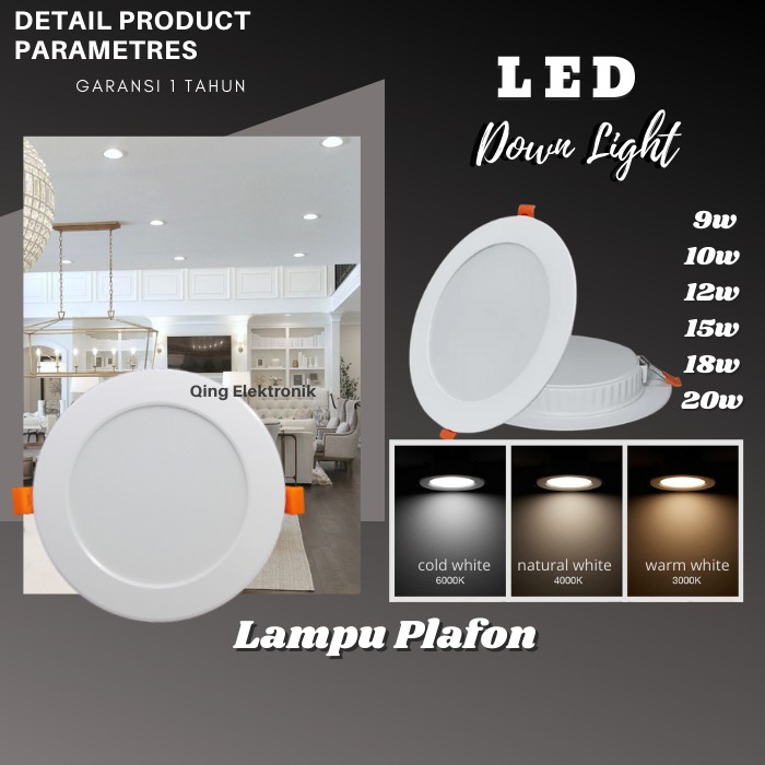 Led Downlight Lampu Downlight Lampu Plafon Rumah Panel Led Termurah Dan Bergaransi Shopee Indonesia Lampu plafon led kecil