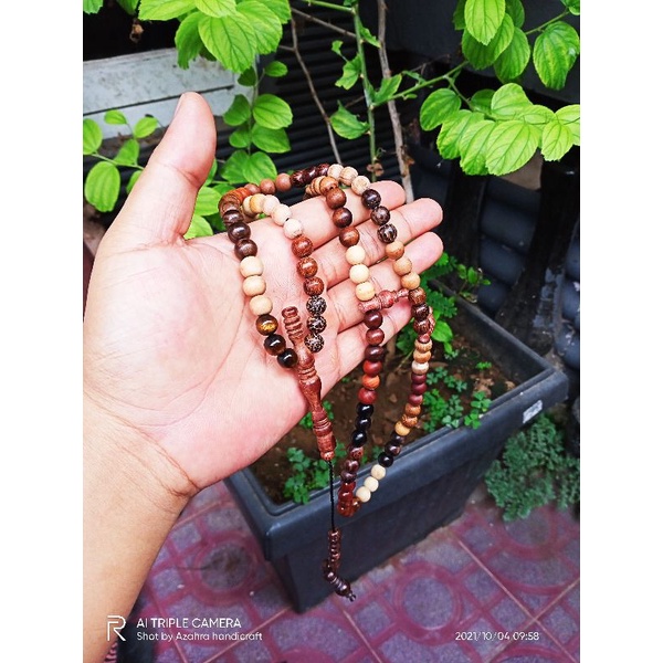 tasbih kombinasi 33 kayu bertuah istimewa Cendana galih asem galih kelor hitam galih nagasari Cirebo