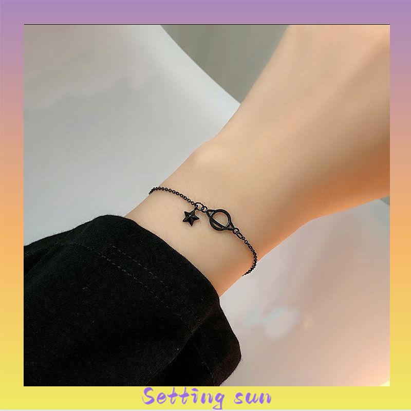 Gelang Planet Pelajar Sederhana Mewah Ringan Bintang Berujung Lima Segar Kecil Cocok untuk Semua TN