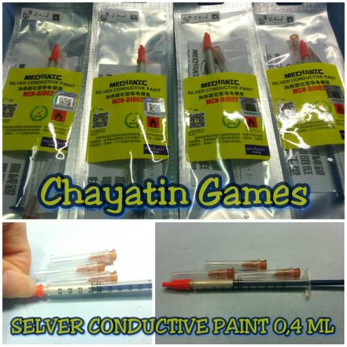

SILVER CONDUCTIVE PAINT 0 4 ML CAT PENYAMBUNG JALUR PCB ELETRONIK