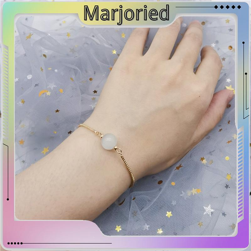 Korea Fashion Sederhana Desain Gelang Serut Ukuran Adjustable Manis Perhiasan Wanita-MJD