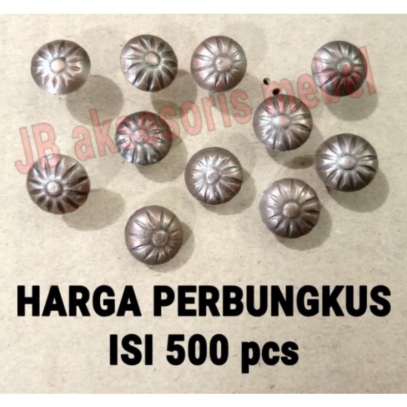 

PAKU PINES COKLAT ANTIK MOTIF KEMBANG BUNGA ISI 500pcs / PINES HIAS